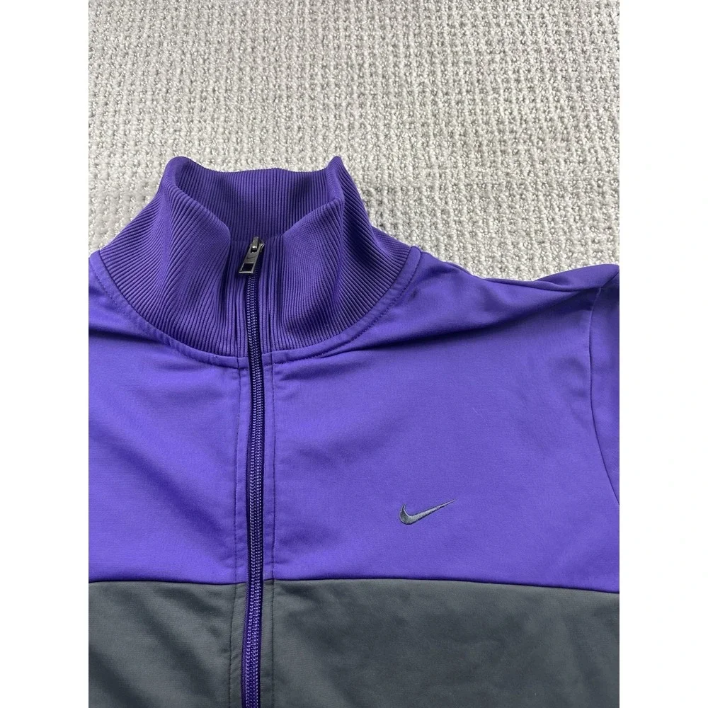 Nike Track Jacket Athletic Dept Purple‎ Colorblock Full Zip Mens XL Retro Style
